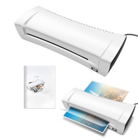 Laminator, A4 Laminator Machine, Fast Warm-up Compact Personal Laminator Cold and Thermal with ABS Jam Release System, Hot & Cold 2 Modes 9 Inches Home Laminating Machine for Home School Office