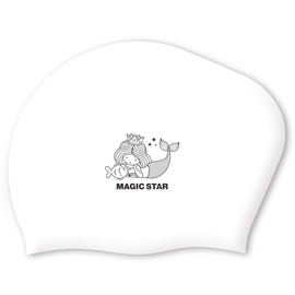 (Magic Star) Long Hair Swim Cap +1cm Comfort Little Mermaid (Long Hair Swim Cap MSW3FS07) / (매직스타)롱헤어 수모 +1cm 컴포트 인어공주(긴머리 수영모 MSW3FS07)