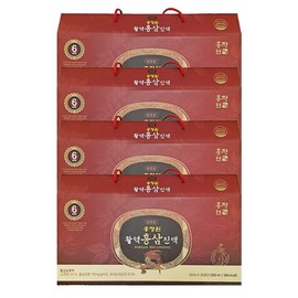 프리미엄 홍삼진액 명절 선물세트 50ml 30포 x 4박스 Premium Red Ginseng Extract Holiday Gift Set 50ml 30 Packs x 4 Boxes