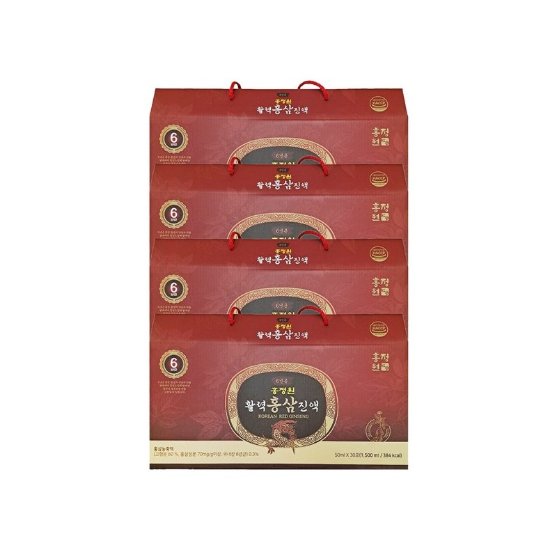 프리미엄 홍삼진액 명절 선물세트 50ml 30포 x 4박스 Premium Red