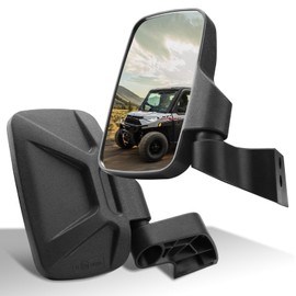 Ranger Side Mirrors Door Mounted,SHEJISI UTV Mirrors Compatible with 2018-2024 Polaris Ranger Crew SP XP 570 1000,Polaris NorthStar,Fits Full Doors Only,Ultra-Clear Large Field of View,Easy to Install