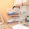 BTSKY 2 Pack Clear Plastic Painting Brush Container with Black