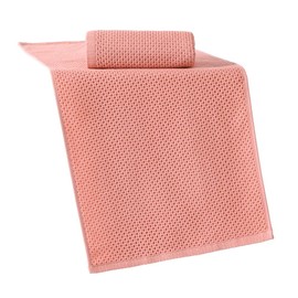 YiLUOMO Pink Waffle Hand Towel Set of 2 Lightweight Highly Absorbent Quick Dry 100% Cotton Thin Hand Towels for Bathroom, Hotels, Travel, Spa and Gym 13" X 29"