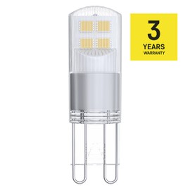 EMOS G9 LED Bulb, 1.9 W Replacement for 22 W Bulb, Pin JC, Brightness 210 lm, Warm White 3000 Kelvin, 30,000 Hours Service Life