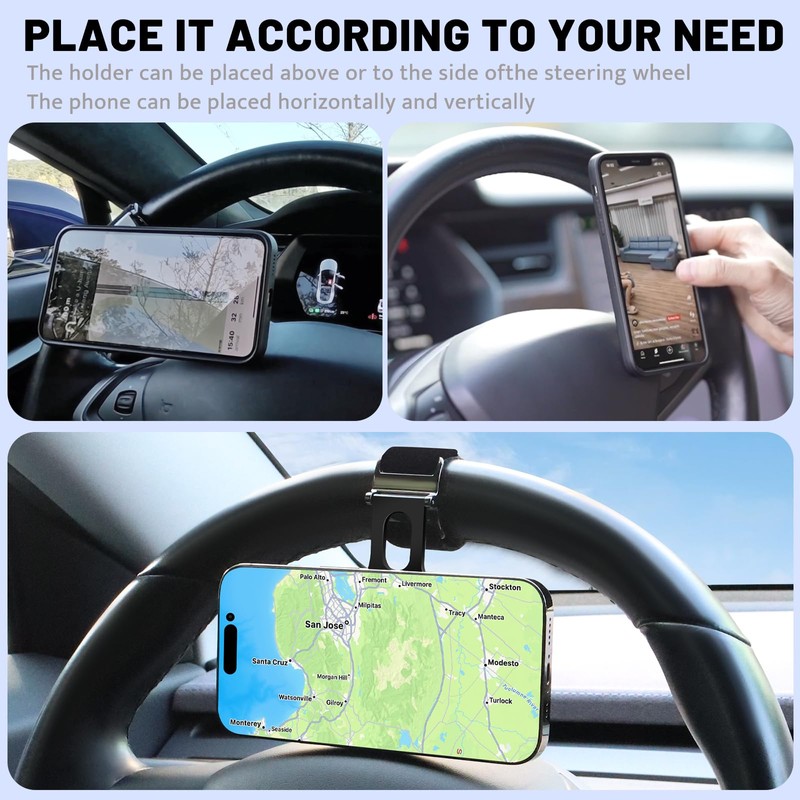 Vugosson Magnetic Phone Holder for Car, Steering Wheel Phone Holder