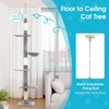 Cat Tree 5-Tier Floor to Ceiling, 89-109 Inch Adjustable Height