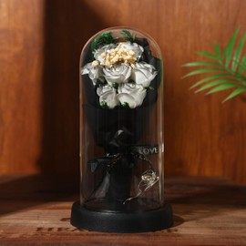 Preserved Rose Gifts for Mom Mothers Day Black Flowers Bouquet Gifts for Women Him Her Home Decor Unique Anniversary Mother's Day Birthday Gifts for Husband Boyfriend Wife Girlfriend Grandma Daughter