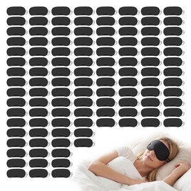 Lilingsty Bulk Sleep Masks, Black Eye Masks in Bulk, Featuring Elastic Straps and A Nose Bridge Design, Individually Packaged, Ideal for Travel Sleep and Quick Naps (100-PACK)