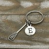 Heart Projects Custom Initial Lacrosse Keychain, Lacrosse Player Gift, Lacrosse