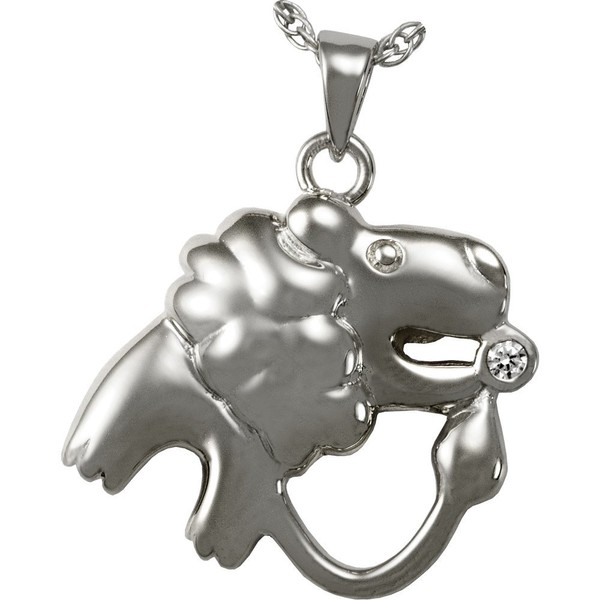 Memorial Gallery 3085SS Zodiac Leo Pendant Sterling Silver Cremation Pet Jewelry