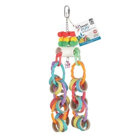 Hari Smart Play Enrichment Parrot Toy for Medium Birds, Bagel Cascade, 31 cm H (12.2 in)