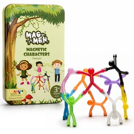 MAGMEN Magnetic Fidget Figures | Travel Toys for Kids (10-Piece Opaque)