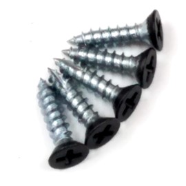 Hinge Outlet Flat Black Wood Screws for Hinges 9 x 3/4 Inch - Fly Cut for Self Drilling - 24 Pack