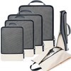 BAGAIL 4 Set/6 Set/8 Set Compression Packing Cubes Travel Accessories
