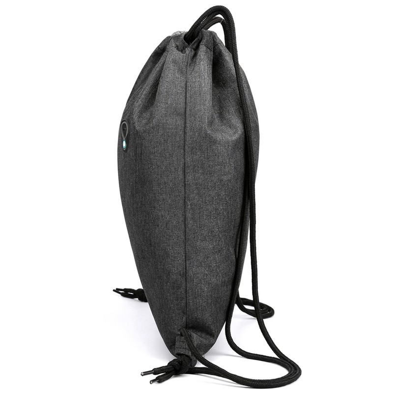 Gym Sack with Earphones Jack Drawstring Backpack Water-resistant Drawstring Bucket