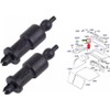 2X Rear Parcel Shelf Fixing String Clips FOR FORD FOCUS
