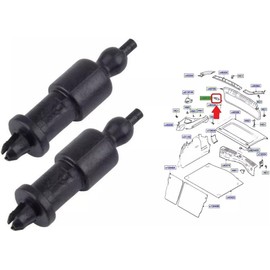 2X Rear Parcel Shelf Fixing String Clips FOR FORD FOCUS MK2 MK2.5 (2004-2012), FOCUS C-MAX (2003-2007) 4M51A466K45AC, 1317839