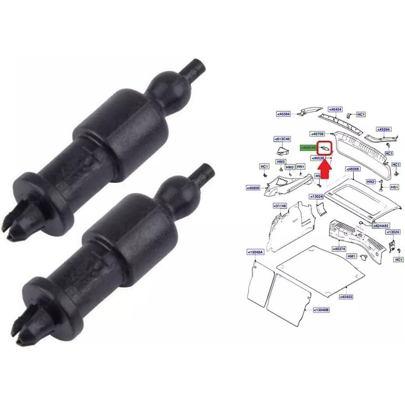 2X Rear Parcel Shelf Fixing String Clips FOR FORD FOCUS