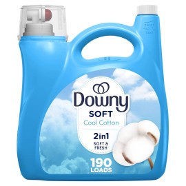 Unbranded Downy Liquid Laundry Fabric Softener , Cool Cotton Scent, 140 fl oz, 190 Loads