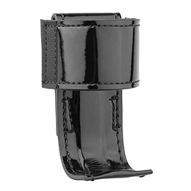 Dutyman Hi-Gloss Black Leather Steel Based Radio Holder - Premium Clarino Leather