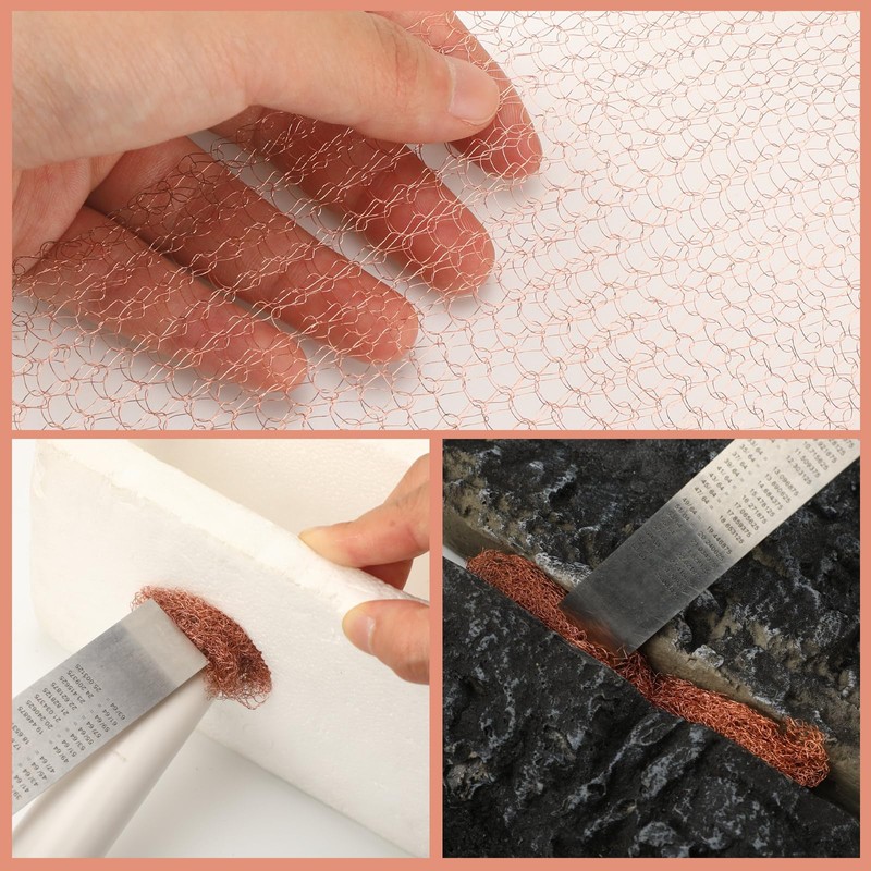 Therwen Copper Mesh 5 Inches x 200 ft Copper Mesh