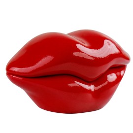 Eye - Catching Red Lip - Shaped Jewelry Box, Trendy Decor & Storage SolutionColor: Red, Size: One Size