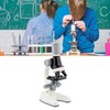 Kids Microscope Set 100x 400x 1200x Magnifications Angle Adjust LED