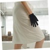Poliéster Guantes de Ducha Exfoliantes Negro Blanco 10 Piezas