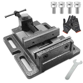 MYTEC Drill Press Vise, 4.0" Black, Quick Release Workbench Industrial Vise Clamp, High-grade cast steel Bench Clamp