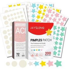 Parches para Acne,272 Piezas Parches para Espinillas,Parches para espinillas estrellas-para Prevenir Cubrir el Acné, Lindos parches para acné con hidrocoloide Adecuado para el cuidado de la piel (A)
