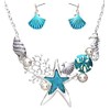 DianaL Boutique Silver Tone Starfish Seahorse Sand Dollar Shell Necklace