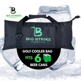 Big Strike Golf-Golf Cooler Bag for Golf Bag. Fits 6 Cans. Fully Insulated Golf Cooler Keeps Beers Ice Cold. Slides Into Side Pocket of Golf Bag. Best Golf Bag Accessories