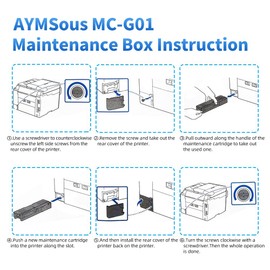 AYMSous MC-G01 MC G01 Waste Ink Maintenance Cartridge Waste Ink Collector Unit Work for Canon MAXIFY GX6010 GX7010 GX6020 GX7020 GX6030 GX7030 GX6040 GX7040 GX7080 Printers