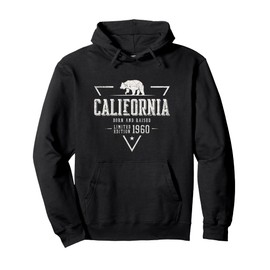 California Born 1960 Vintage 65th Birthday 65 year old Gift Pullover Hoodie