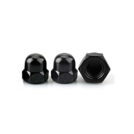 M5 Black Acorn Cap Nuts,Stainless Steel 304 (18-8) Acorn Nuts,Black Finish,25PCS