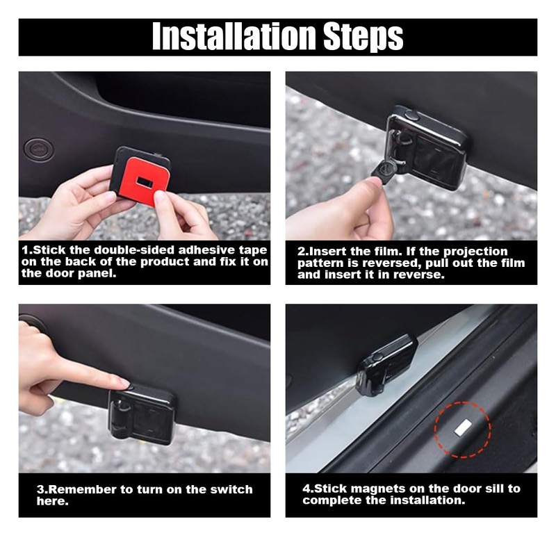 Car Door Lights Logo Projector, Wireless Car Door Logo Light,