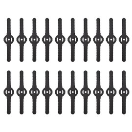 Haofy Cuchillas de Plá para Cortacésped de 20 Piezas, Recortadora de Césped Eléctrica para Jardín, Accesorios de Recortadora de Hoja Larga, Cuchilla de Repuesto Negra para Cortacésped