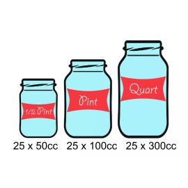 PackFreshUSA Mason Jar OXYGEN ABSORBER COMBO 25 x 50cc, 25 x 100cc, 25 x 300cc