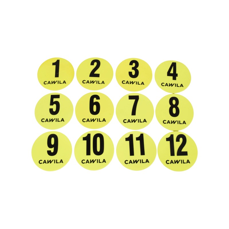 Cawila Floor Marker No. 1-12 Set 12.5 cm Yellow One