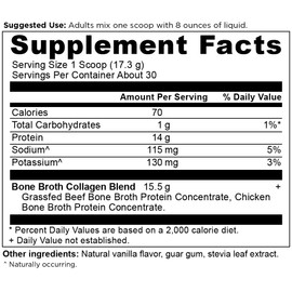 Ancient Nutrition Ancient Nutrition Collagen Powder, Bone Broth Collagen, Vanilla, Hydrolyzed Multi Collagen Peptides, Supports Skin and Nails, Joint Supplement, 30 Servings, 18.3oz