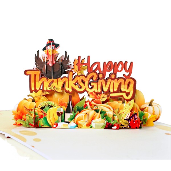CUTPOPUP Happy Thanksgiving Card Pop Up, Thanksgiving Card Pop Up,