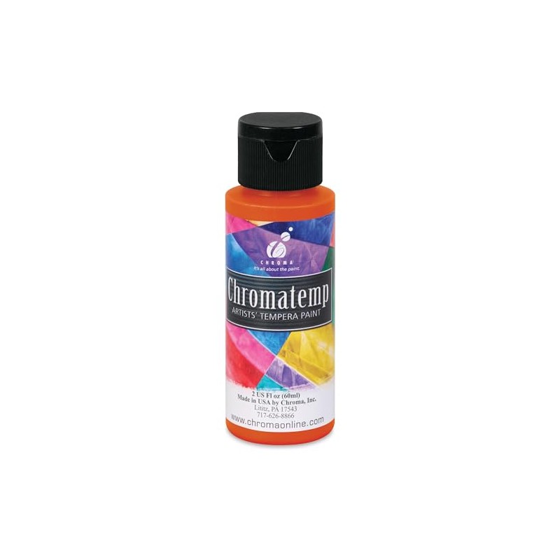 Chroma Chromatemp Artists' Tempera Paint - Orange, 2 oz