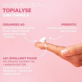 SVR Topialyse Baume Protect+ Bálsamo Reparador para Piel Muy Seca, Sensible y con Tendencia Atópica | Ceramidas AD Patentadas | Hidratación 48 Horas |