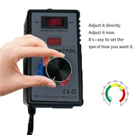 Speed Regulator 230 V, Voltage Regulator, Motor for Angle Grinders, Blowers, Hand Drill, Circular Saws, Frequency Converter 230 V, Motor Voltage Regulator AC 220 V 10 A Peak Power 4000 W