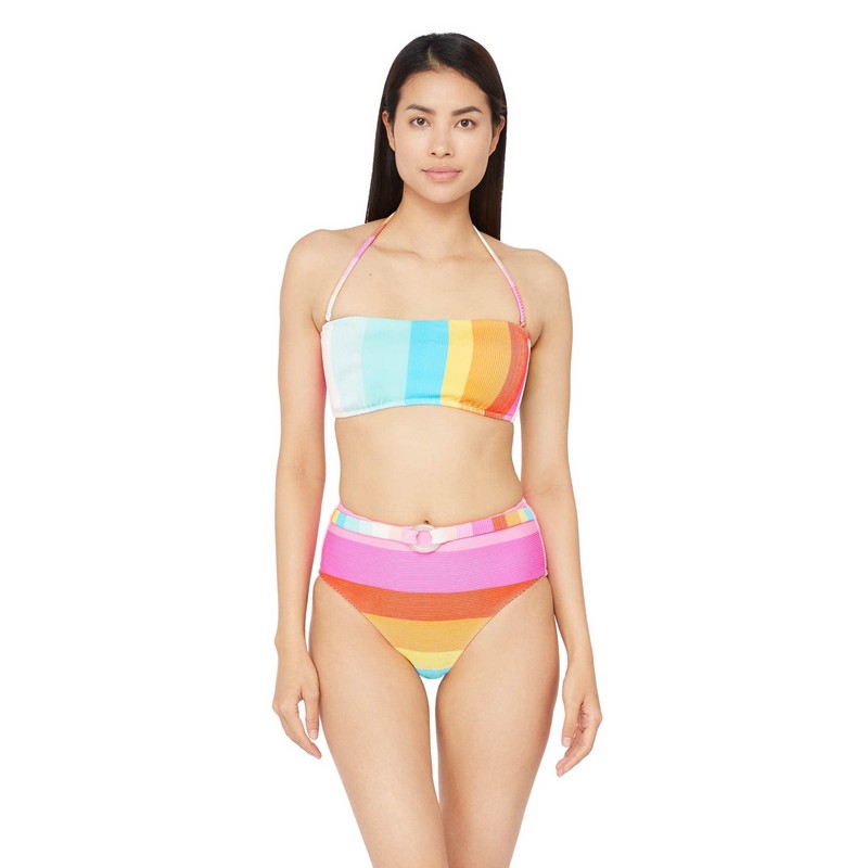 Trina Turk Bandeau Hipster Bikini Top para Mujer, Multi//The Anniversary