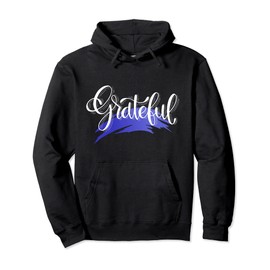Grateful Inspirational Christian Script Pullover Hoodie