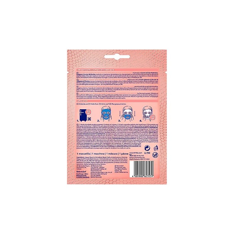 Mascarilla de contorno facial con relleno de hialurón celular
