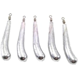 PRO FILSTAR Drop Shot Lead Set 5 x 2 g - Dropshot Lead Teardrop Shape Curved - Fishing Weights Set with Swivels - Fishing Weights - Jig Heads - Fishing Lead - Fishing Set - Fishing Weights - Fishing