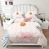 Nttopship Mid Century Boho Pink Comforter Set Full Size,Abstract Arch