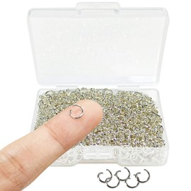 1000 Pcs Silver Plated Jump Rings Split Rings Circle Clasp Connecting Rings Jewelry, Chainmaille Rings Charm Ring Clasp Connector Rings Charm Loops Earring Making Supplies (5 mm)